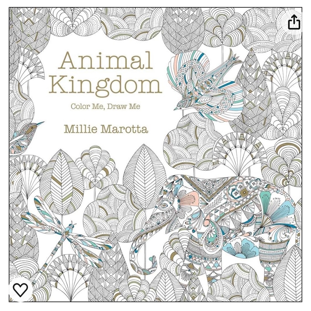 LARK Animal Kingdom: Color Me, Draw Me A Millie Marotta Adult Coloring Book NEW